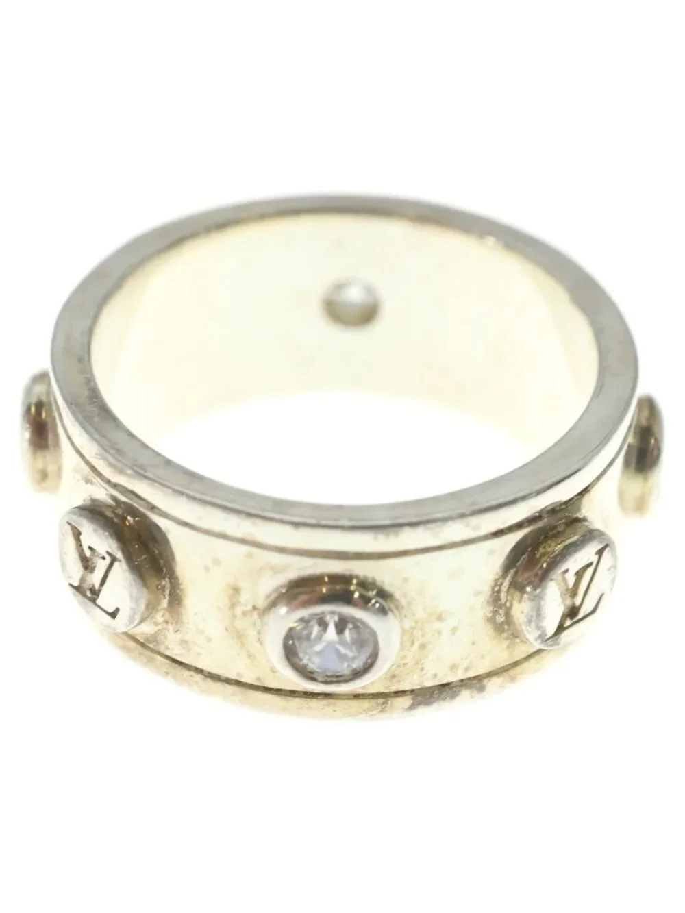 Louis Vuitton Ring LV Studs LV Logo Silver